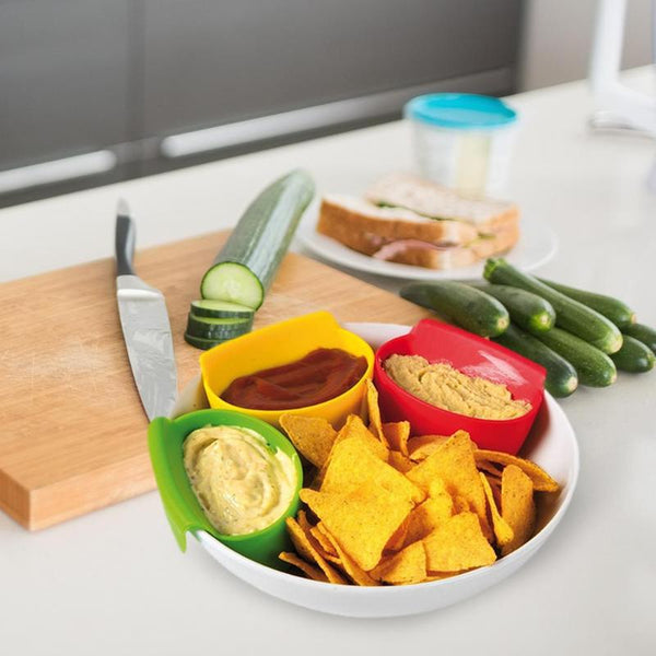 3Pcs Silicone Food Spices Dishes Tableware Bowl for Tomato Sauce Salt
