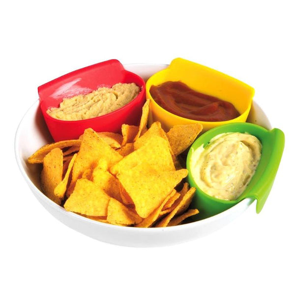 3Pcs Silicone Food Spices Dishes Tableware Bowl for Tomato Sauce Salt